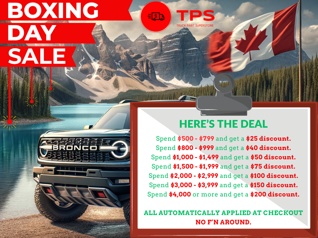 Boxing Day Savings on Automotive Parts & Accessories at Truck Part Superstore!