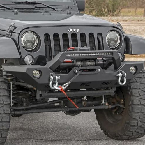 Rough Country (10596) Front Winch Bumper for 2007-2021 Jeep Wrangler & 2020-2021 Jeep Gladiator