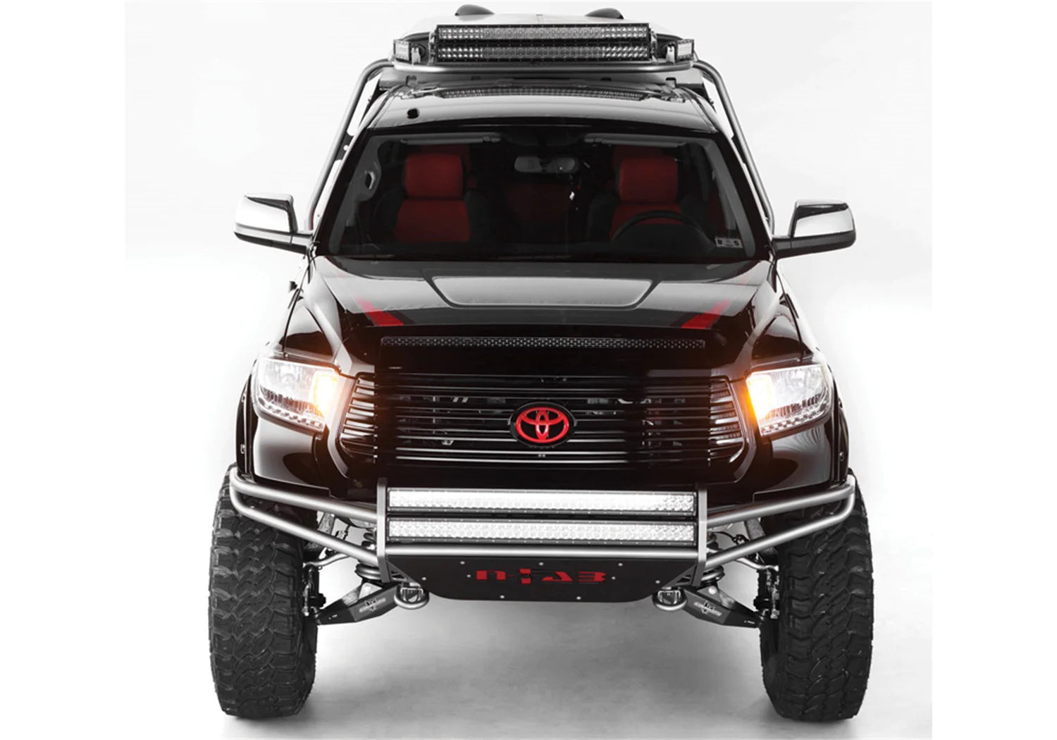 Front view lifted Toyota Tundra with off-road bumper