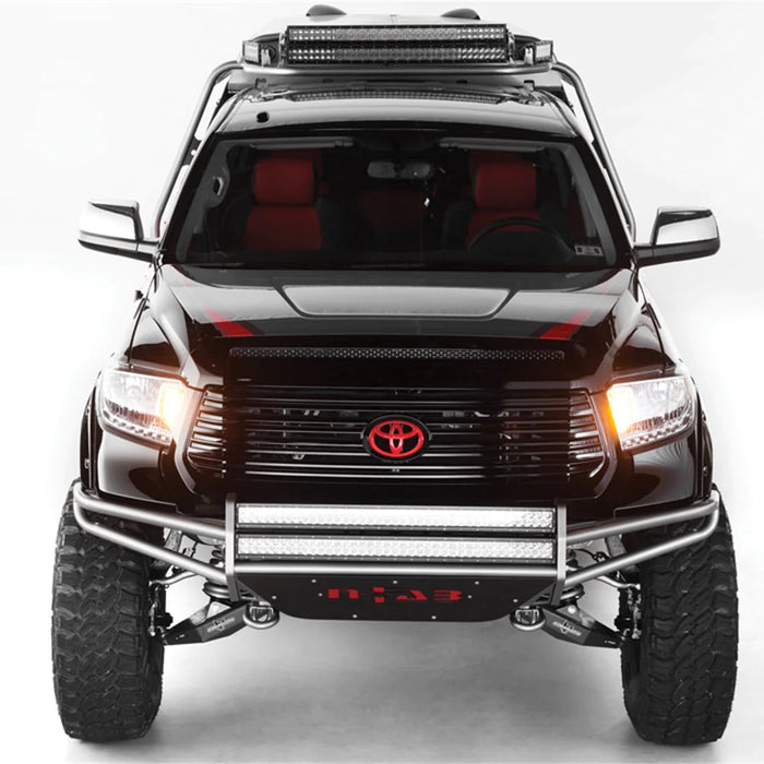 Front view lifted Toyota Tundra with off-road bumper