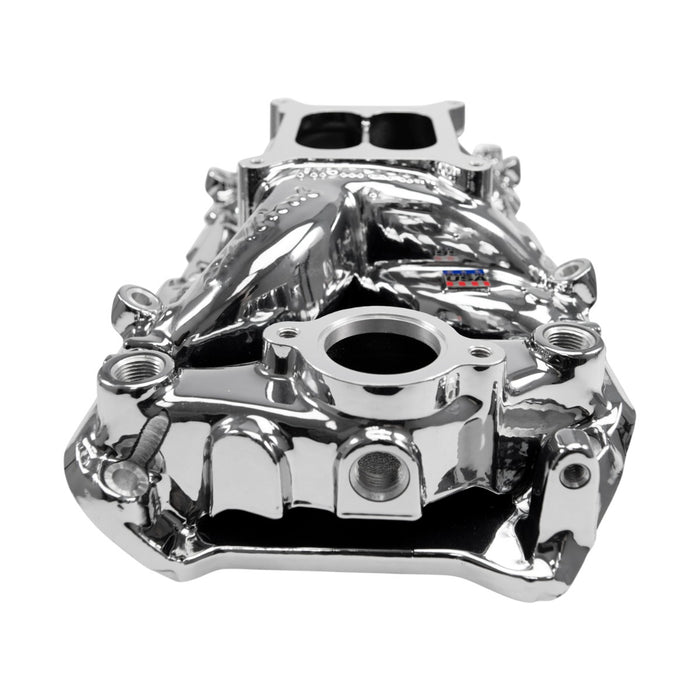 Edelbrock 7561-CP RPM Air-Gap Intake Manifold for Big-Block Chevy Oval Port, Chrome Plasma Finish - Truck Part Superstore