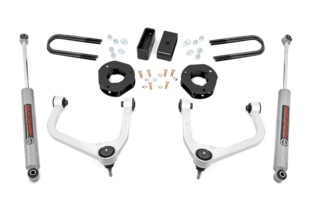 Rough Country 28230 3.5 Inch Lift Kit - Rear Mono Leaf - Chevy Silverado 1500 2WD/4WD (2022-2023) - Truck Part Superstore