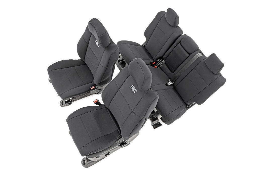 Rough Country 91046 Seat Covers Front Row and Rear Row Bench Jeep Grand Cherokee WK2 2WD/4WD (11-22) Rough Country - Truck Part Superstore