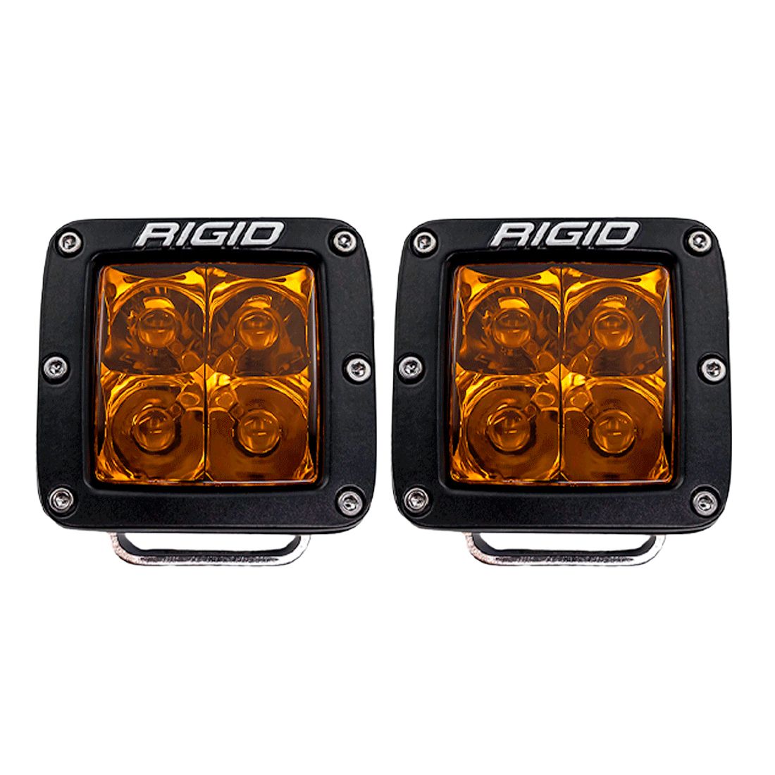 Rigid Industries 20252 D-Series Spot with Amber PRO Lens Pair Rigid Industries