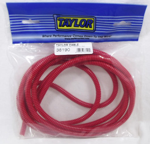 Taylor Cable 38190 Convoluted Tubing; 0.25 in. I.D.; 10 ft.; Red; - Truck Part Superstore