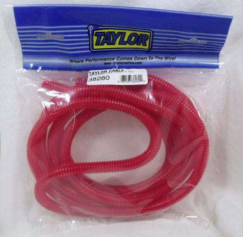 Taylor Cable 38280 Convoluted Tubing; 3/8 in. I.D.; 10 ft.; Red; - Truck Part Superstore