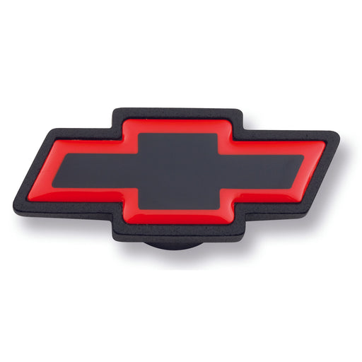Proform 141-369 Air Cleaner Center Nut; Large Chevy Bowtie Style; Black Crinkle w/ Red Outline - Truck Part Superstore