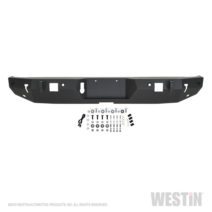 Westin 59-82075 WJ2 Rear Bumper; w/Sensors; Steel; Textured Black; Incl. Hardware Kit; - Truck Part Superstore