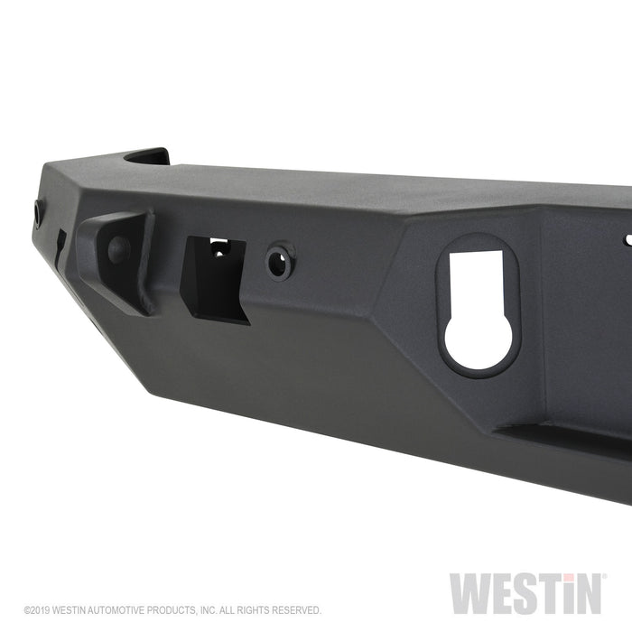 Westin 59-82075 WJ2 Rear Bumper; w/Sensors; Steel; Textured Black; Incl. Hardware Kit; - Truck Part Superstore