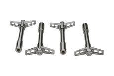 Proform 141-600 Engine Valve Cover Wing Nuts; Steel; Chrome; Bowtie Logo; 1/4-20 Thread; 4 Pack - Truck Part Superstore