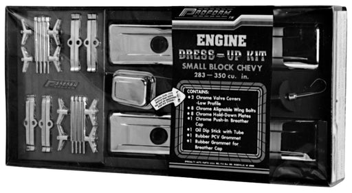 ProForm 66853 Engine Dress-Up Kit Chrome without Logos Fits SB Block Chevy Engines Stock Chrome Proform - Truck Part Superstore