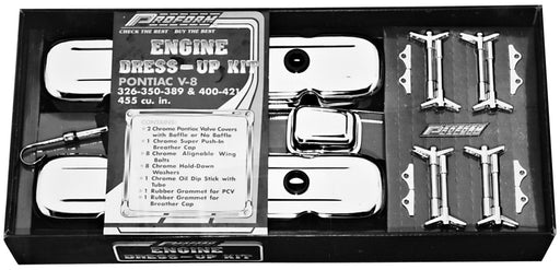ProForm 66865 Engine Dress-Up Kit Chrome w/No Logo Fits Pontiac V8 Engines Stock Chrome Proform - Truck Part Superstore
