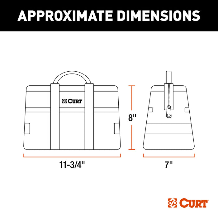 CURT 70004 CURT 70004 Towing Accessories Storage Tool Bag, 14 Pockets, Reinforced Webbing - Truck Part Superstore