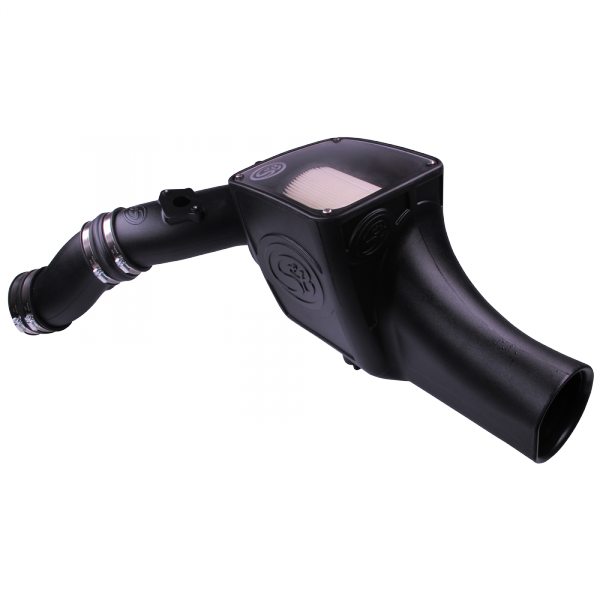 S&B 75-5070D-BKJF Cold Air Intake For 03-07 Ford F250 F350 F450 F550 V8-6.0L Powerstroke Dry Extendable White S&B - Truck Part Superstore