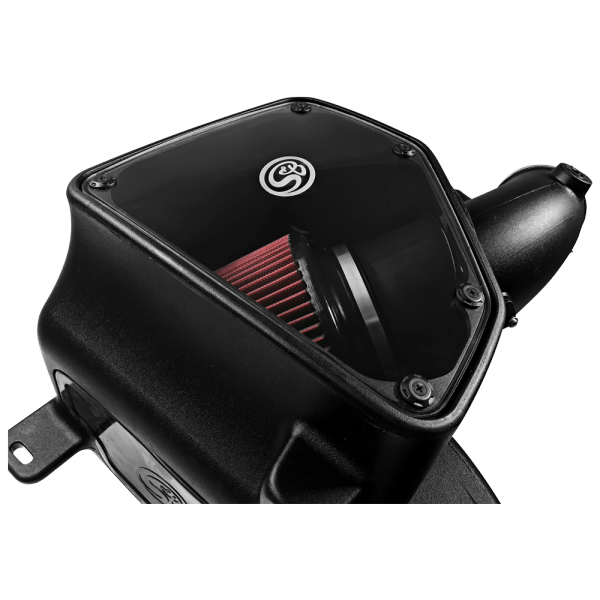 S&B 75-5087-BKJF Cold Air Intake For 14-18 Dodge Ram 2500/ 3500 Hemi V8-6.4L Cotton Cleanable Red S&B - Truck Part Superstore