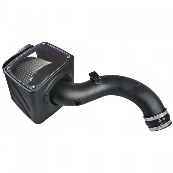 S&B 75-5102D-BKJF Cold Air Intake For 04-05 Chevrolet Silverado GMC Sierra V8-6.6L LLY Duramax Dry Extendable White S&B - Truck Part Superstore