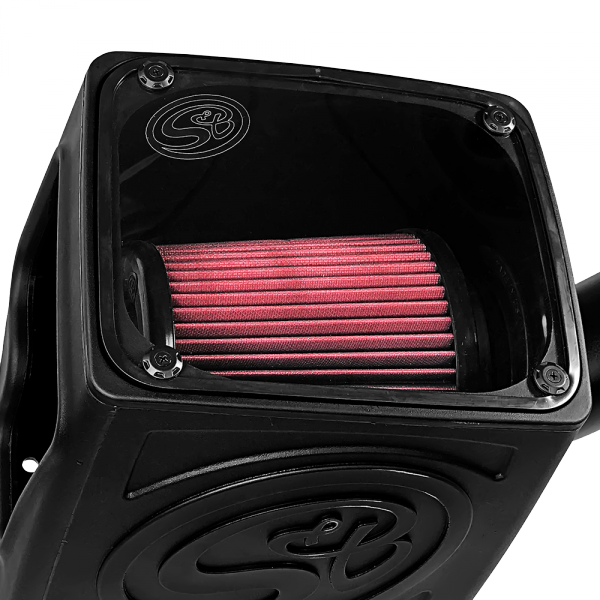 S&B 75-5110-BKJF Cold Air Intake For 16-19 Silverado/Sierra 2500, 3500 6.0L Cotton Cleanable Red S&B - Truck Part Superstore