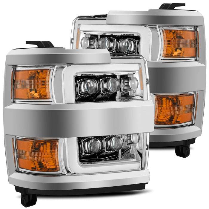 AlphaRex 880228 LED Projector Headlights in chrome - Truck Part Superstore