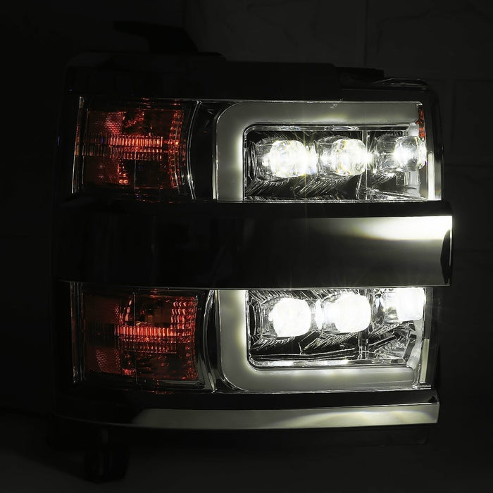 AlphaRex 880228 LED Projector Headlights in chrome - Truck Part Superstore