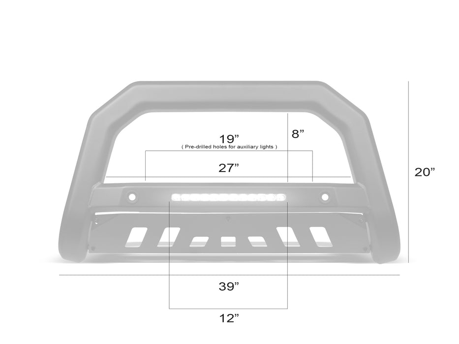 Armordillo USA 8722107 2022-2023 Nissan Frontier AR-T Bull Bar w/Parking Sensor - Matte Black - Truck Part Superstore