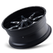 ION 184-7976M18 184 (184) SATIN BLACK/MILLED SPOKES 17X9 8-165.1/8-170 18MM 130.8MM - Truck Part Superstore
