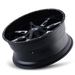 ION 184-2152M 184 (184) SATIN BLACK/MILLED SPOKES 20X10 5x5/5x5.5 -19MM 87MM - Truck Part Superstore