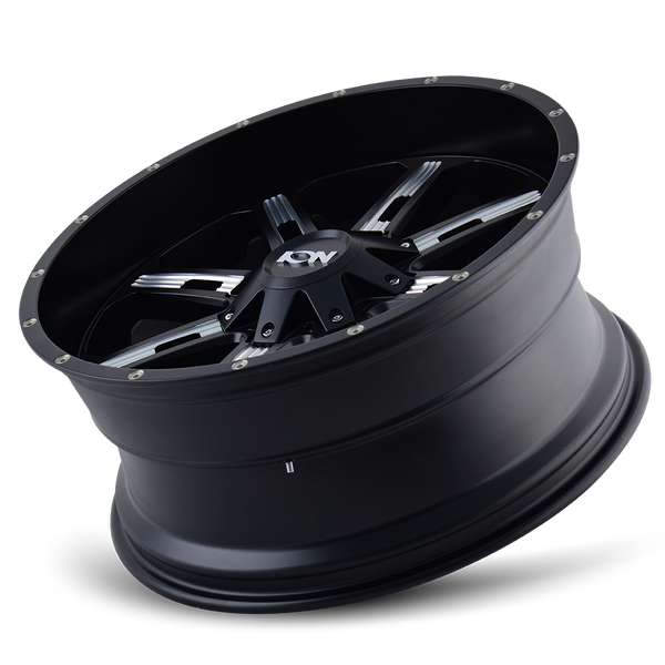 ION 184-2997M 184 (184) SATIN BLACK/MILLED SPOKES 20X9 5-139.7/5-150 0MM 110MM - Truck Part Superstore