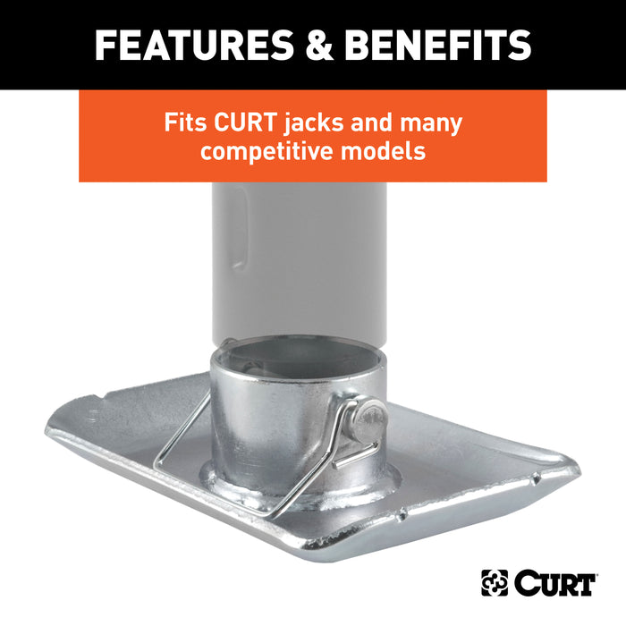CURT 28272 CURT 28272 Trailer Jack Foot; Fits 2-Inch Diameter Tube; Supports 2;000 lbs - Truck Part Superstore