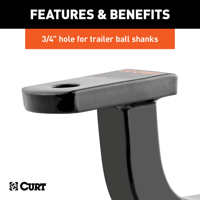 CURT 45520 Class 2 Ball Mount (1-1/4in. Shank; 3;500 lbs.; 3-1/8in. Rise; 9-3/4in. Long) - Truck Part Superstore