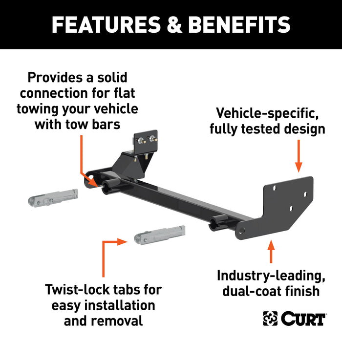 CURT 70112 Custom Tow Bar Base Plate; Select Jeep Wrangler TJ - Truck Part Superstore