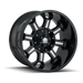 MAYHEM 8105-7956M COMBAT (8105) GLOSS BLACK/MILLED SPOKES 17X9 5x4.5/5x5 -12MM 87MM - Truck Part Superstore