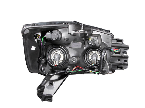 Anzo USA 111069 Crystal Headlight Set; Clear Lens; Black Housing; Pair; - Truck Part Superstore