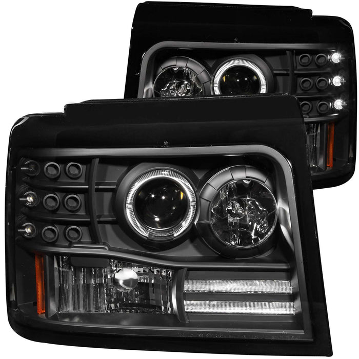 Anzo USA 111184 Projector Headlight Set w/Halo - Truck Part Superstore