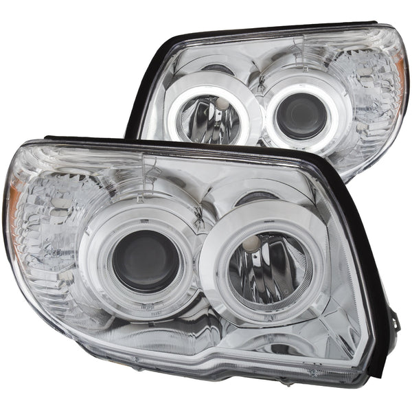 Anzo USA 111321 Projector Headlight Set; Clear Lens; Chrome Housing; Pair; w/U-Bar; - Truck Part Superstore