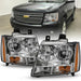 Anzo USA 111475 Crystal Headlight Set; Clear Lens; Chrome w/Amber Housing; Pair; - Truck Part Superstore