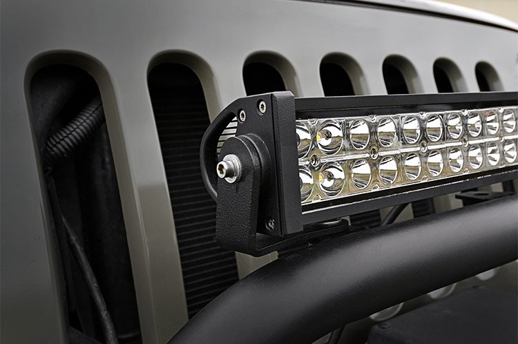 Rough Country 70210-RC LED Light Mount, Hood, 20, (97-06 Jeep Wrangler  TJ 4WD)