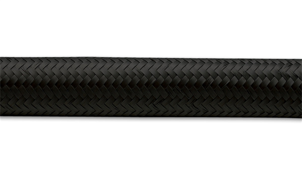 Vibrant -6 AN Black Nylon Braided Flex Hose w/ PTFE liner (5FT long) main image 1