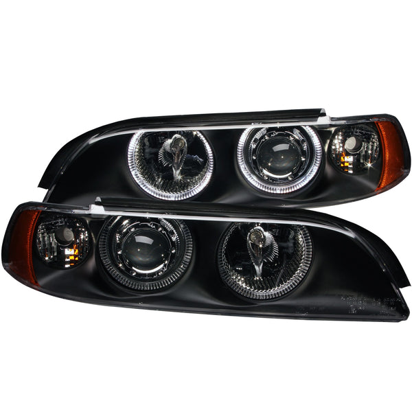 Anzo USA 121017 Projector Headlight Set w/Halo; Clear Lens; Black Housing; Pair; - Truck Part Superstore