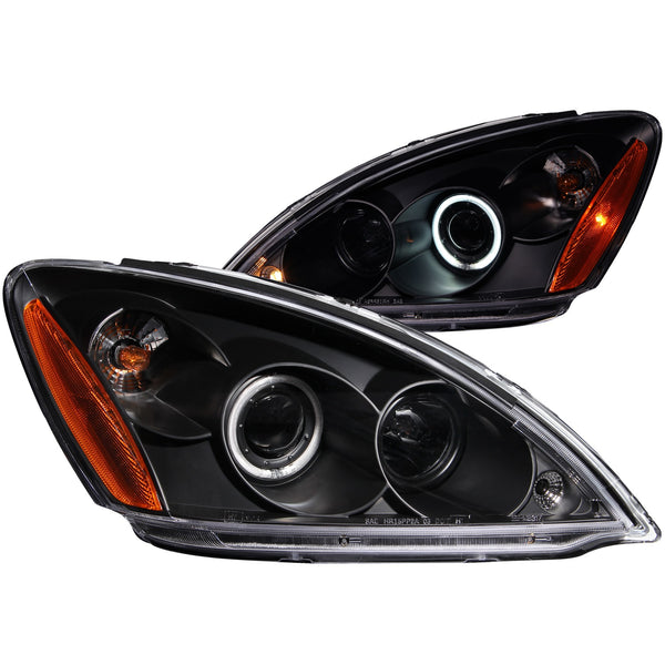 Anzo USA 121102 Projector Headlight Set w/Halo; Clear Lens; Black Housing; Pair; CCFL; - Truck Part Superstore