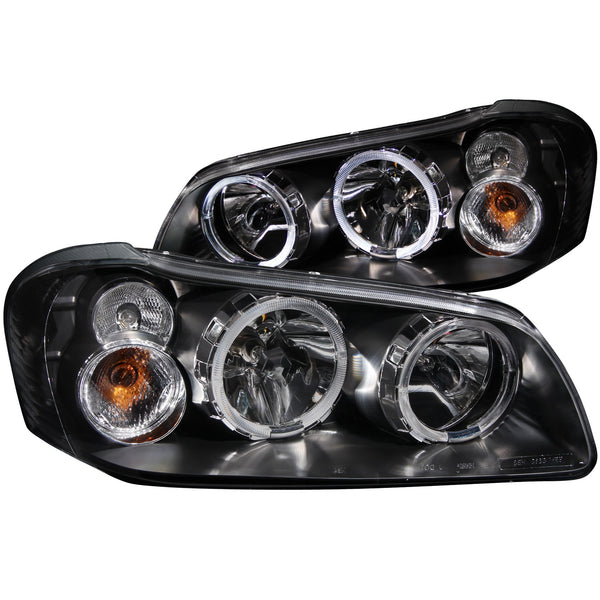 Anzo USA 121113 Crystal Headlight Set w/Halo; Clear Lens; Black Housing; Pair; - Truck Part Superstore