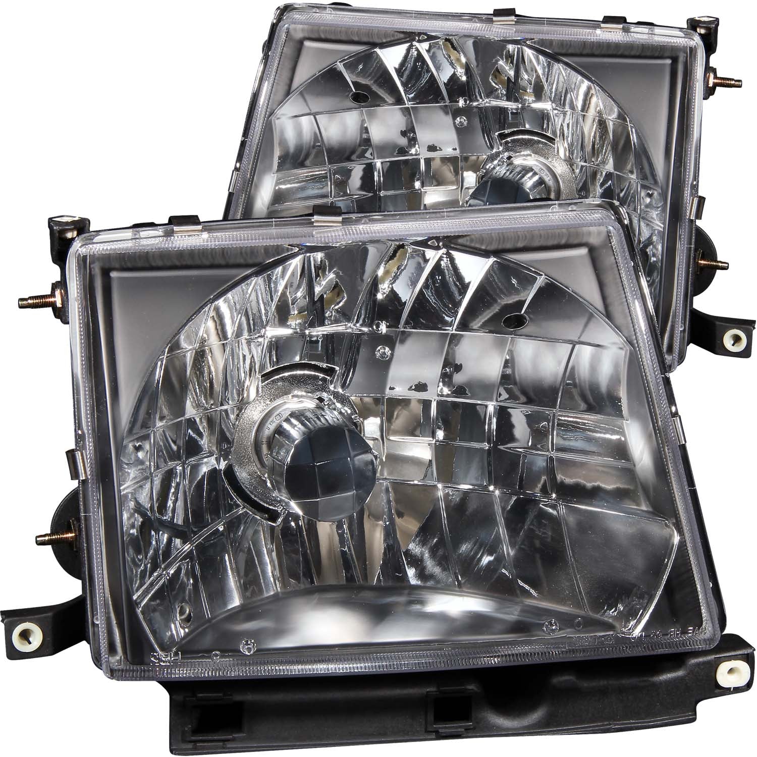 Anzo USA 121139 Crystal Headlight Set; Clear Lens; Black Housing; Pair; - Truck Part Superstore