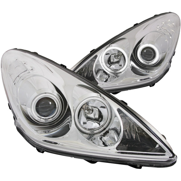 Anzo USA 121173 Projector Headlight Set w/Halo; Clear Lens; Chrome Housing; Pair; CCFL; - Truck Part Superstore