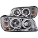 Anzo USA 121202 Crystal Headlight Set w/Halo; Clear Lens; Chrome Housing; Pair; CCFL; - Truck Part Superstore