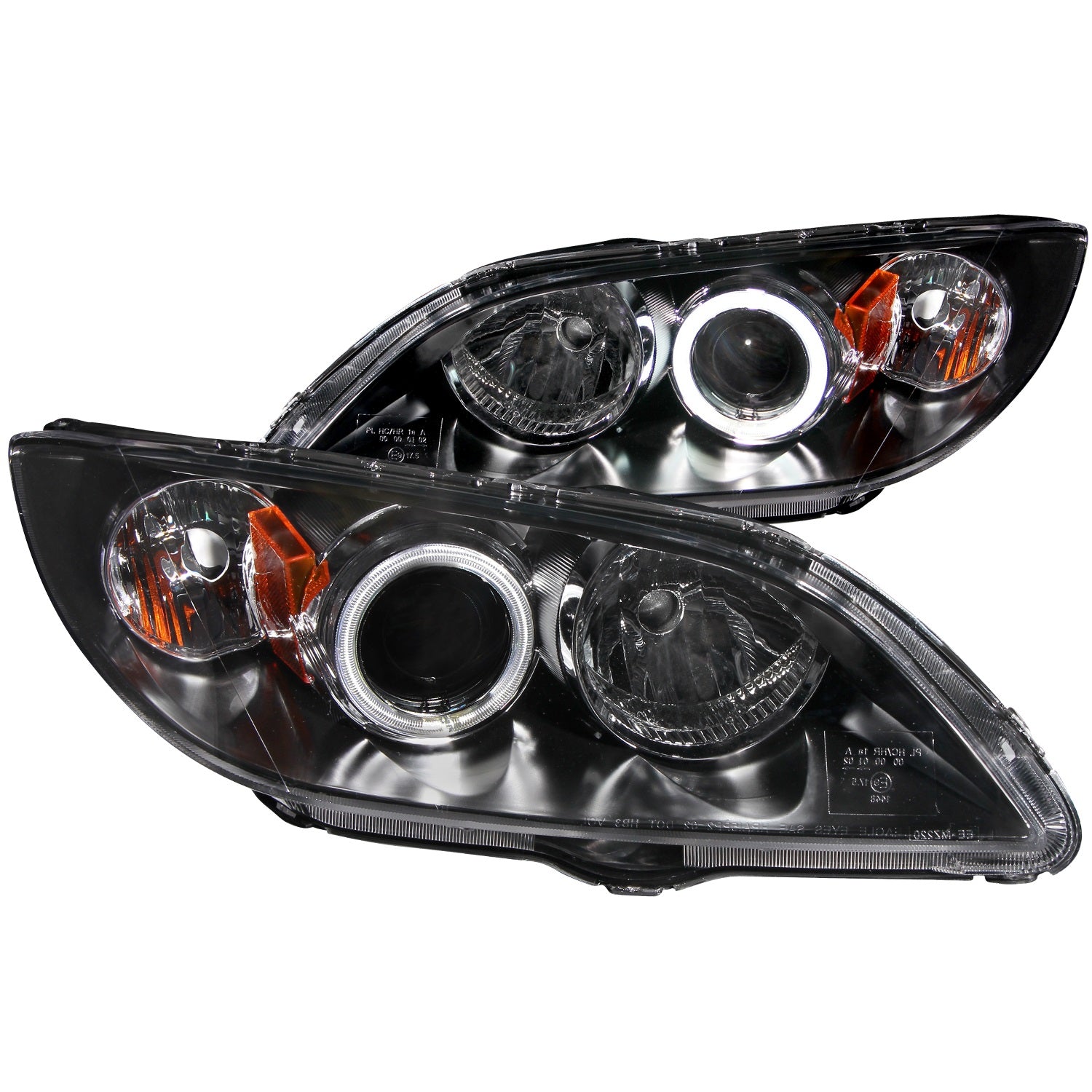 Anzo USA 121228 Projector Headlight Set w/Halo; Clear Lens; Black Housing; Pair; CCFL; - Truck Part Superstore