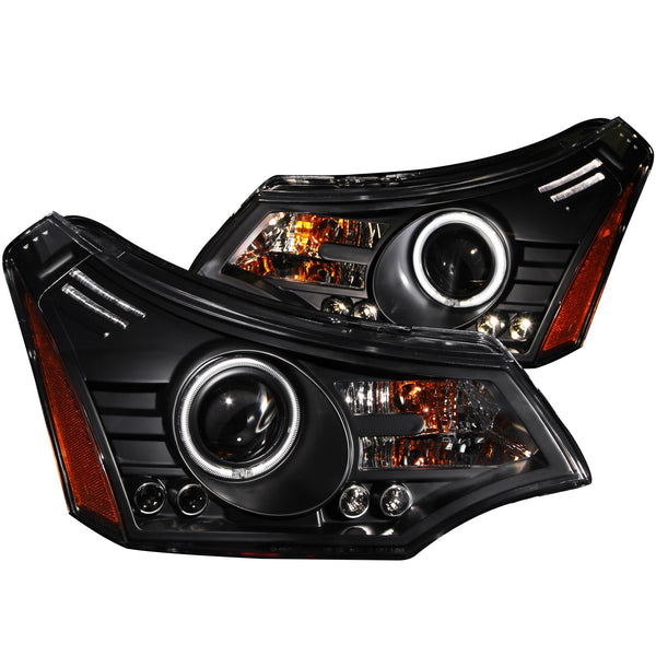 Anzo USA 121272 Projector Headlight Set w/Halo; Clear Lens; Black Housing; Pair; - Truck Part Superstore