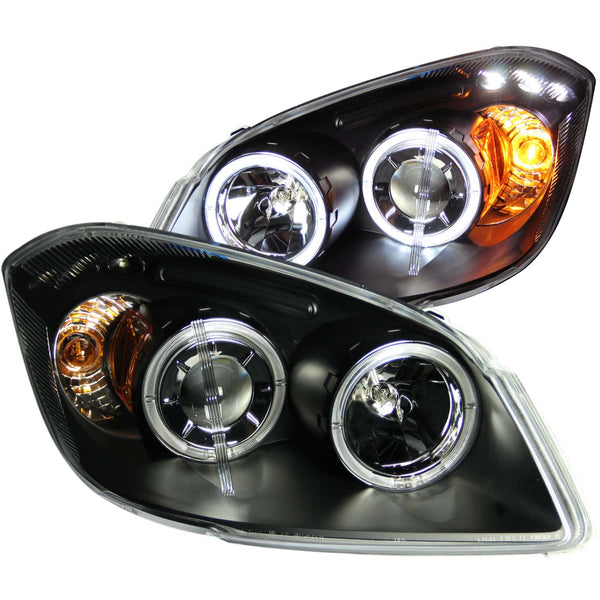 Anzo USA 121344 Projector Headlight Set w/Halo; Clear Lens; Black Housing; w/LED; Pair; - Truck Part Superstore