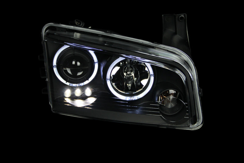 Anzo USA 121381 Projector Headlight Set w/Halo; Clear Lens; Black Housing; Pair; - Truck Part Superstore