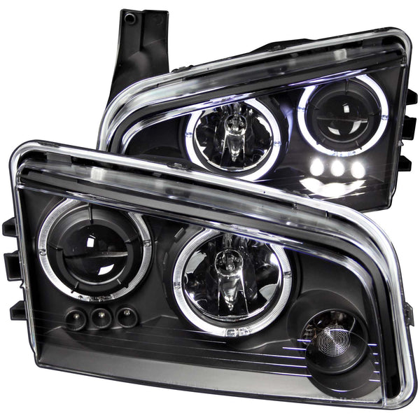 Anzo USA 121381 Projector Headlight Set w/Halo; Clear Lens; Black Housing; Pair; - Truck Part Superstore