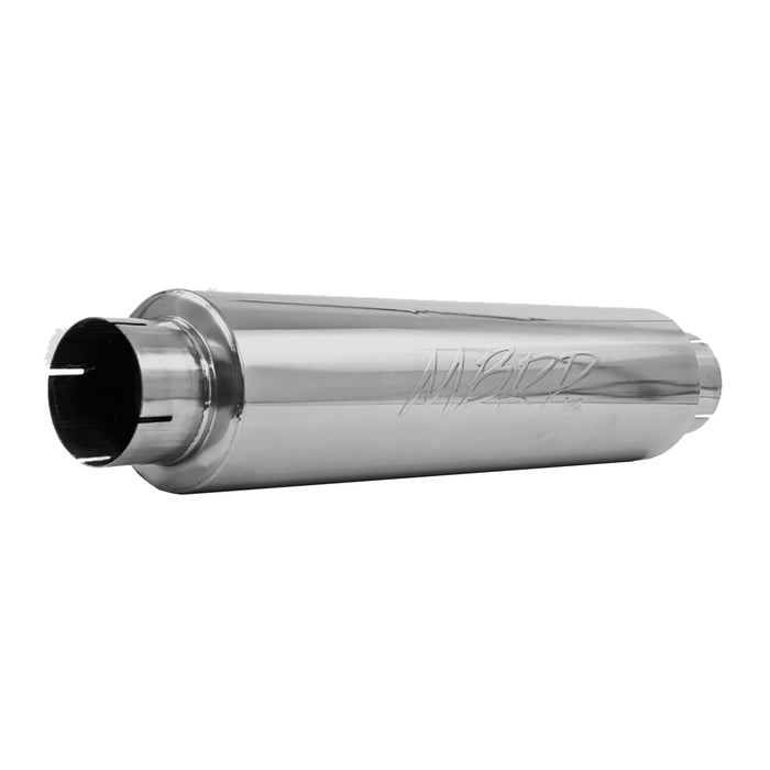 MBRP M1004S 4 Inch Inlet/Outlet Quiet Tone Exhaust Muffler 24 Inch Body 6 Inch Diameter 30 Inch Overall T409 Stainless Steel MBRP - Truck Part Superstore