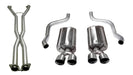 Corsa Performance 14108CB 2.5 Inch Cat-Back Sport Dual Exhaust w/ Polished 3.5 Inch Tips 09-13 Corvette 6.2L Stainless Steel Corsa Performance - Truck Part Superstore